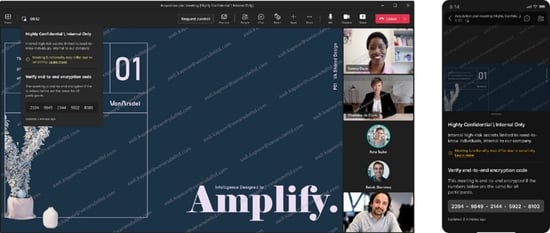 Effortlessly add watermarks to content and speakers in a meeting while automatically implementing appropriate Teams meeting settings according to sensitivity labels.
