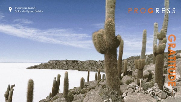 Incahuasi Island on Salar De Uyuni in Bolivia