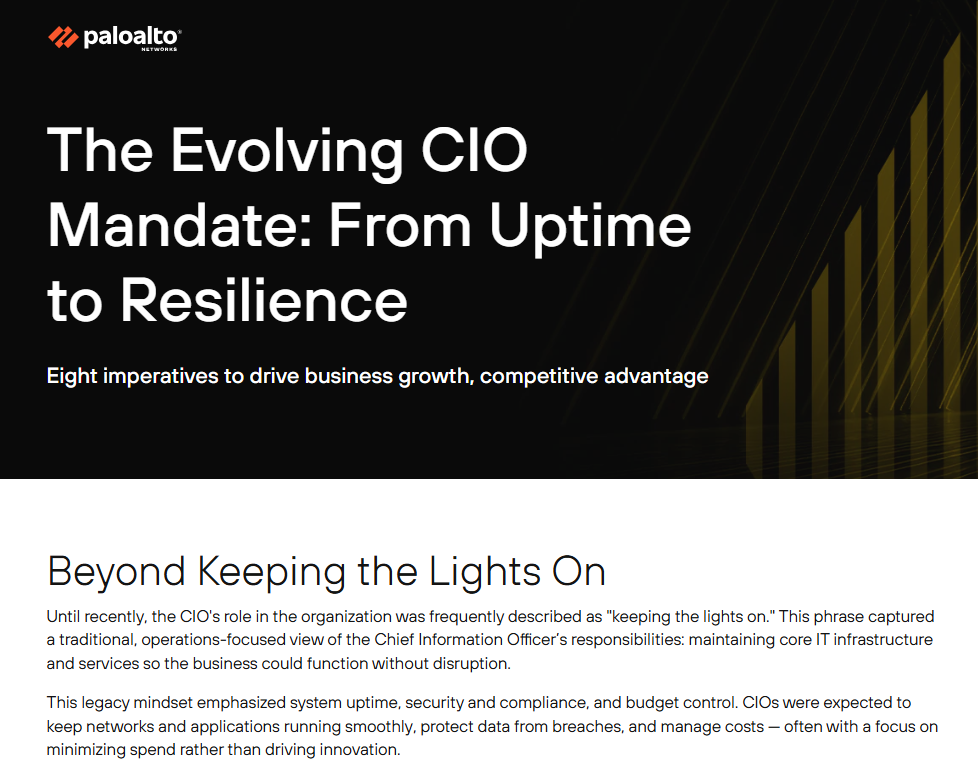 The Evolving CIO Mandate: From Uptime to Resilience